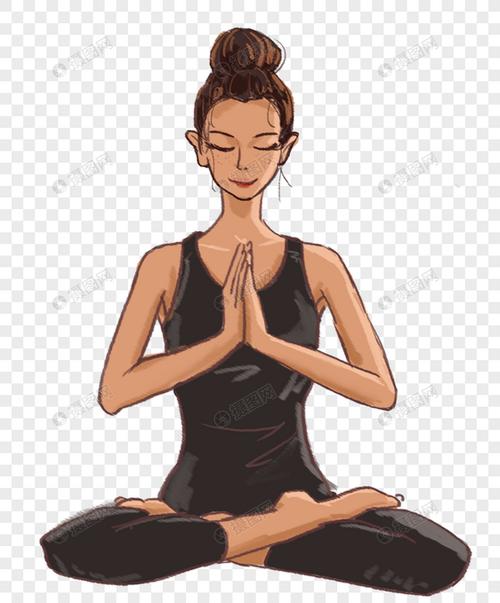 盘腿做瑜伽女人元素素材格式_设计素材免费下载_vrf