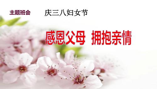 班会三八妇女节感恩母亲主题班会ppt课件