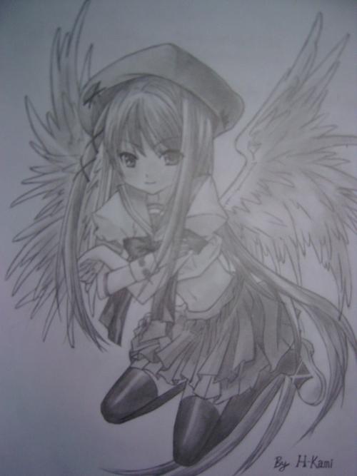 天使的翅膀怎么画