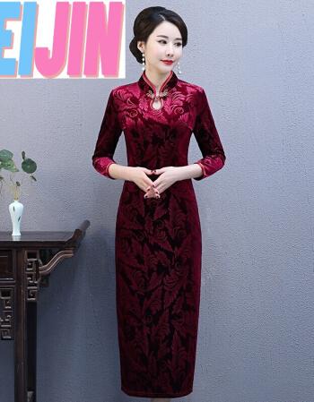 【优选新品】儿子结婚婚礼妈妈装高贵喜婆婆结婚宴旗袍礼服改良版