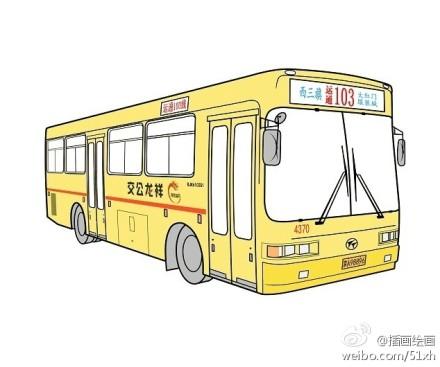 手绘北京公交老车. | 作者:马腾腾@马tt