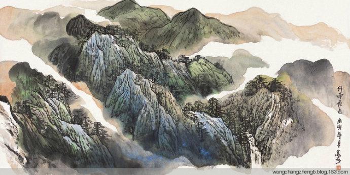 陕西西安万鼎的山水画欣赏