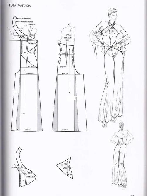 连体裤纸样图裁剪图复古_连体裤_复古_时尚_时尚其他