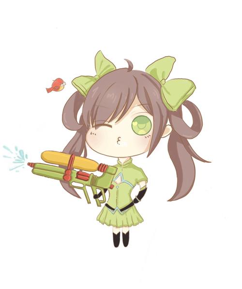 王者荣耀孙尚香q版头像 手绘头像_王者荣耀_手绘_画画