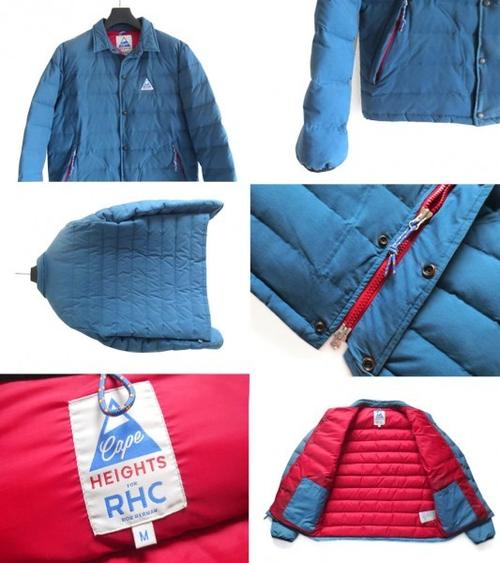 rhc for cape heights ブルー シャツダウンジャケット
