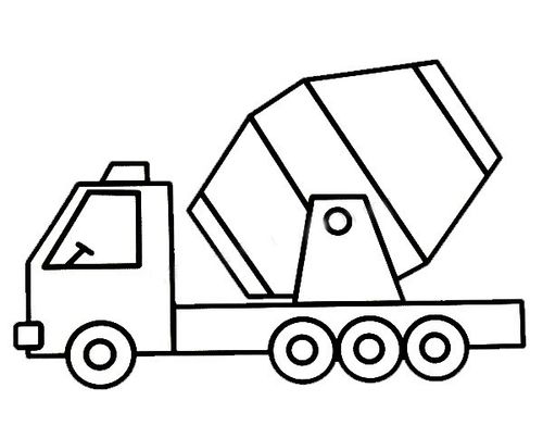 幼儿学画水泥搅拌车简笔画图片大全,喜欢的同学,就跟下面的绘画教程一