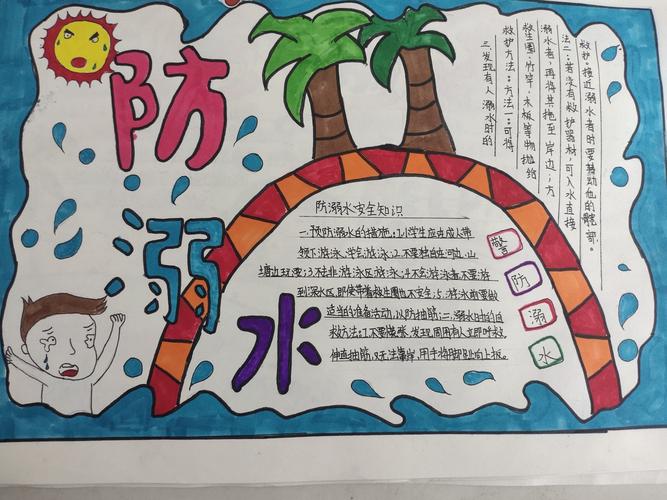 预防溺水,珍爱生命——大水田乡小学举办"防溺水"手抄报,绘画比赛