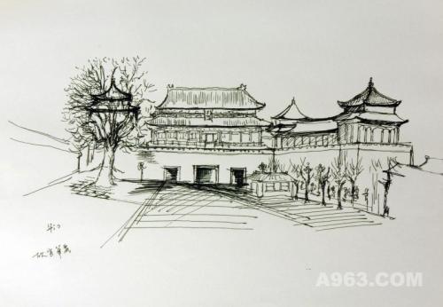 颐和园的风景简笔画