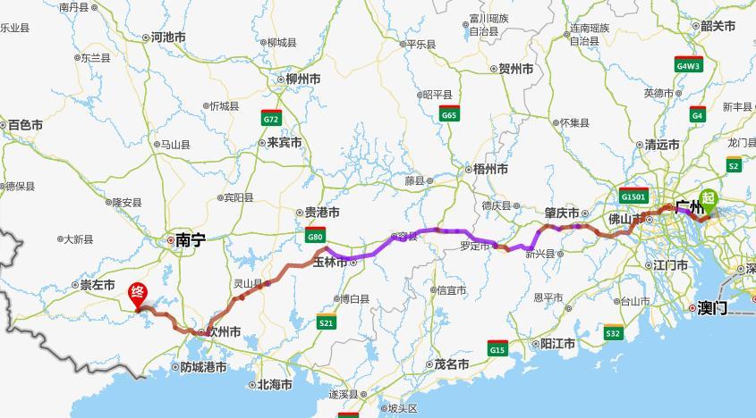 东莞到上思不走高速,国道怎么走