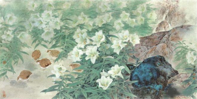 邹传安工笔花鸟画欣赏