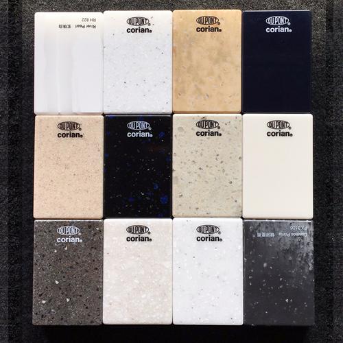 美国杜邦可丽耐进口亚克力人造石英石大理石厨房橱柜台面吧台定做