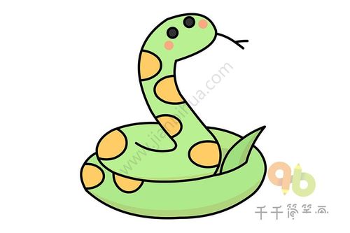 一步一步教你画蛇的简笔画
