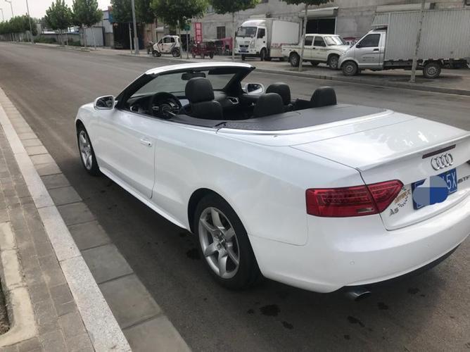 【商丘】2014年5月 奥迪a5敞篷软顶,白色极品 白色 手自一体