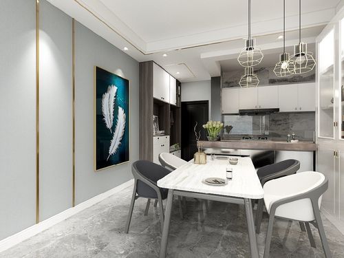 110㎡现代简约三居装修案例_效果图_土巴兔装修网