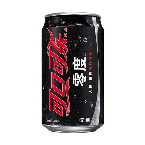 可口可乐 零度可乐 无糖 汽水 碳酸饮料330ml/罐