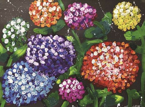 绣球花(儿童画)