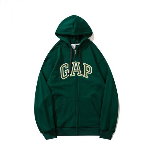 gap同款连帽卫衣女p棉开衫宽松情侣秋冬ins潮加厚加绒刺绣拉链外套男