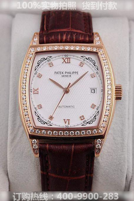 精仿手表 一比一 百达翡丽酒桶型男表 透底手表