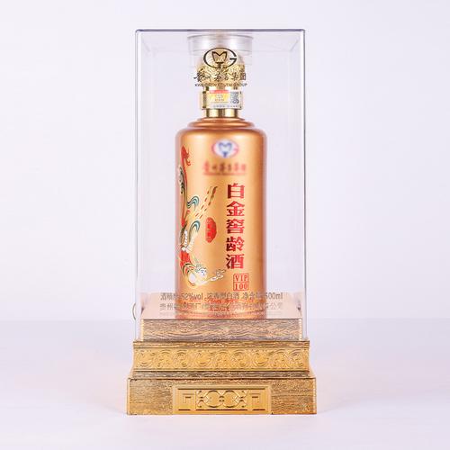 现货直供 白金窖龄酒浓香型高度白酒52度粮食酒500ml白酒批发