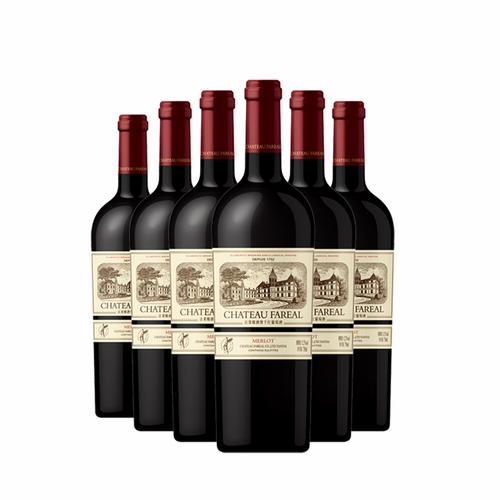 法莱雅美乐干红葡萄酒法国原酒进口整箱6瓶*750ml