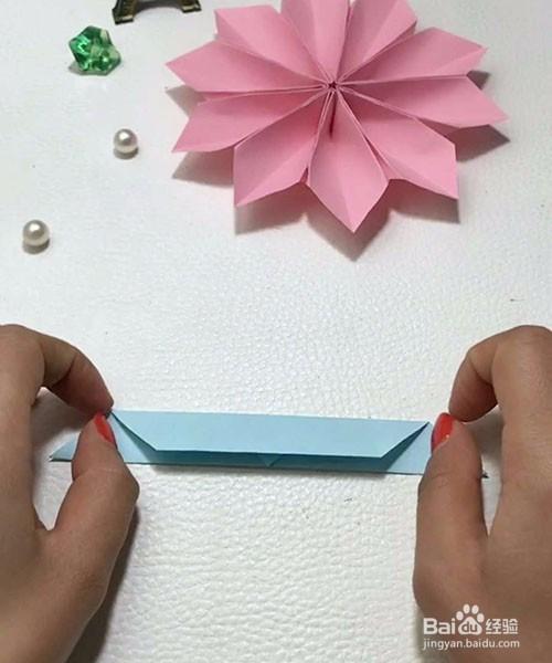 简单学纸折花的教程