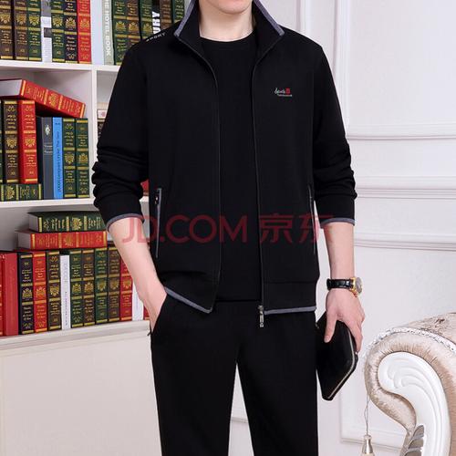品牌运动服商务休闲套装男运动衣中年男士运动套装外套春秋爸爸装