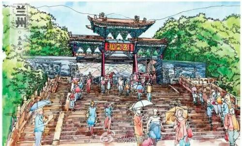 兰州风景简笔画及步骤