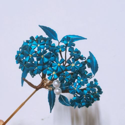 仿故宫点翠缠花发簪