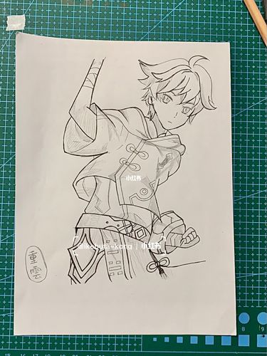 随手画|#048 原神_原神_板绘_重云_p图_临摹_文化_绘画