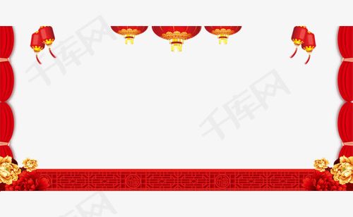 2018新年红红火火中国风边框设计