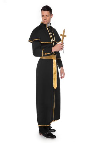 万圣节cos情侣 耶稣基督男款传教士牧师服玛利亚神父 修女演出服