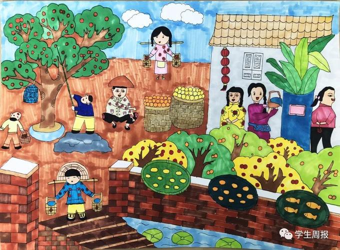 家乡画画简单又漂亮(我的家乡手抄报怎么画)