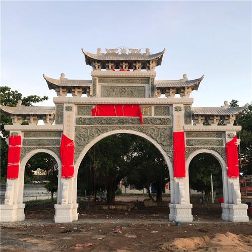 美丽乡村石牌坊供应三门商品大图