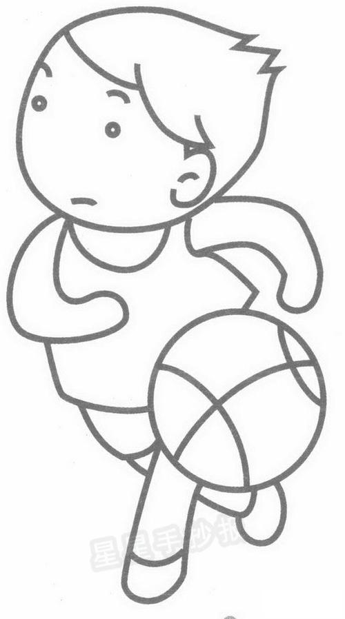 篮球运动员简笔画图片教程