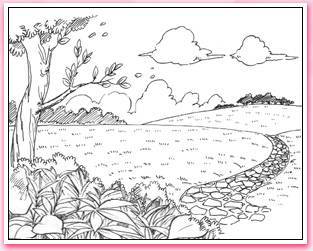 儿童简笔画背景构图