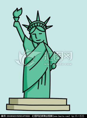 自由女神像人物简笔画    大全