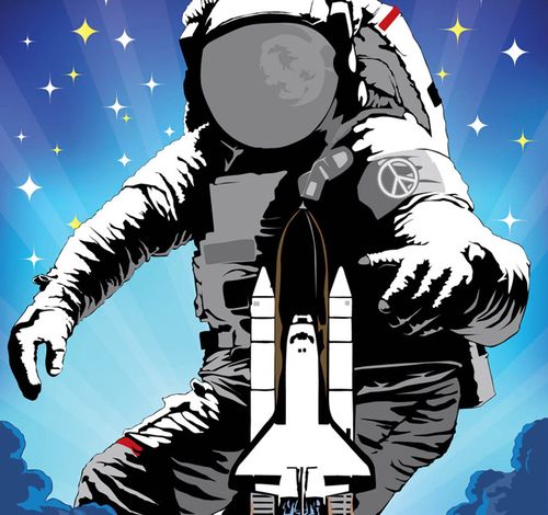 太空宇航员矢量图免费下载-千图网www.58pic.com