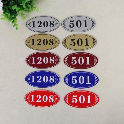 双色板雕刻加工办公室包厢酒店宿舍号码标牌 门牌号定制数字创意