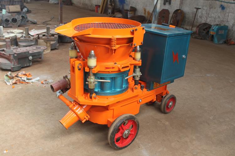 pz-5喷浆机是精恒机械干式混凝土喷浆机,其利用压缩空气,将按一定配比