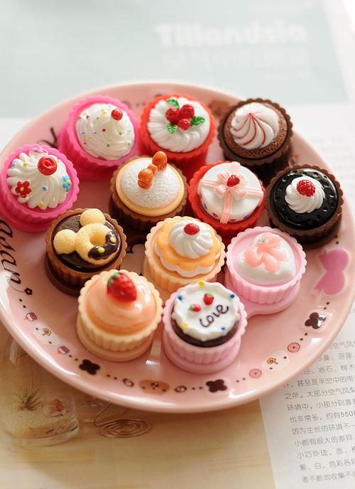 可爱超q蛋糕甜点隐形眼镜伴侣盒美瞳盒款选