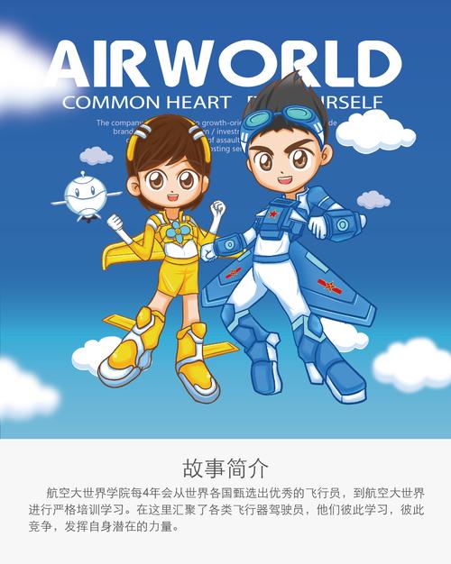 【航空大世界】卡通形象设计 形象定位在青少年
