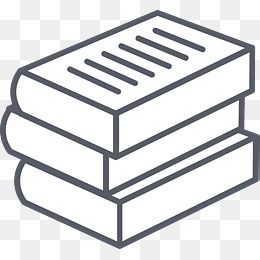 重叠书本线条素材图