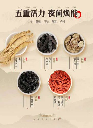 【补肾养肾】仁和人参玛咖五宝茶210g(7g*30袋)枸杞子男人茶持久养肾