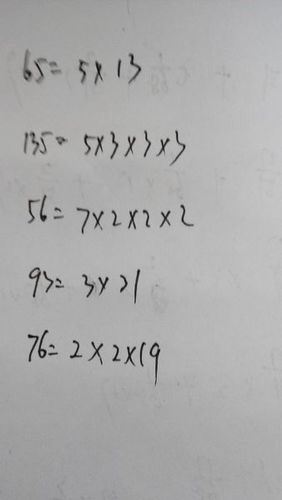 分解质因数 65 135 56 93 76