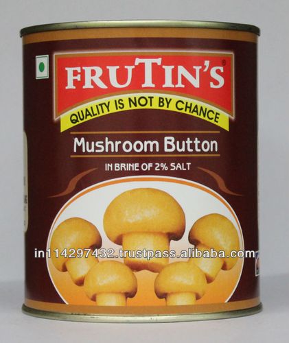 mushroom preservation process: brine packaging: can (tinned)