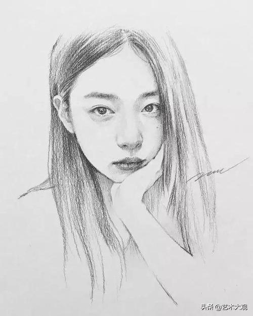 素描少女(素描画入门画人物)