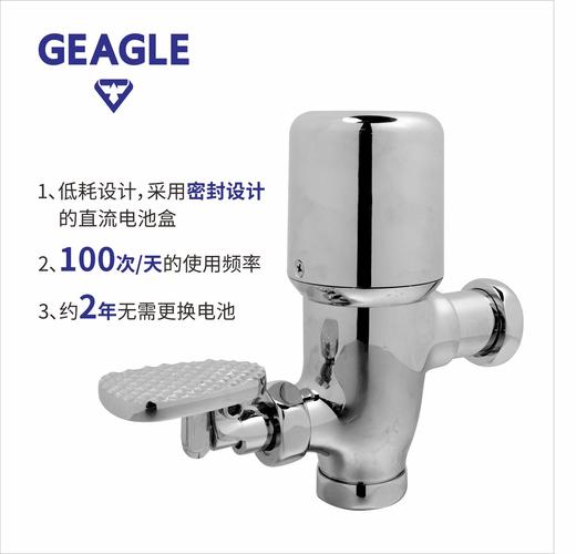 智能大便冲洗器冲洗阀 明装感应大冲 脚踏两用 感应冲便器zy-3300