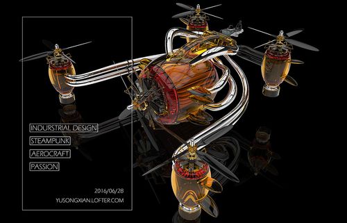 蒸汽朋克风格的飞机|作者songxianyu
