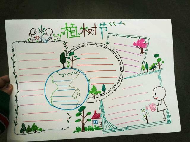 植树节手抄报模板