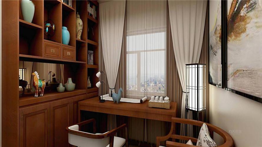 别墅装修样板房,不懂就别瞎装,书房这样布置超美的,好看又实用